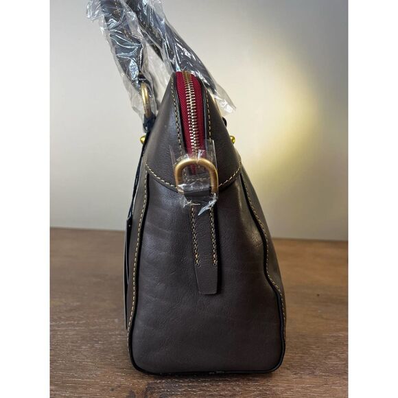 Dooney & Bourke Florentine Leather Cameron In color Charcoal - Picture 5 of 14